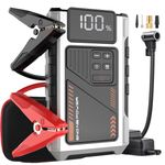 Battery Booster Jump Starter with 150PSI Air Compressor 7.5L Gas 6.0L Diesel