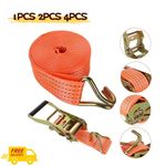 Ratchet Tie Down Straps 50mm-6-Meter 2500KG J Claws Lorry Lashing Handy Travel
