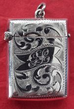 Solid Silver Vesta Case A J Zimmerman Birmingham 1906 40mm