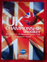 2001 UK Championship Snooker Official Programme , York Barbican