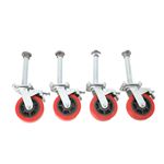 4 Pack Adjustable Leveling Scaffolding Wheels Set 6in Scaffolding Jack Wheels
