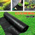 50M Heavy Duty Weed Control Fabric Membrane Garden Ground Cover Roll Landscape