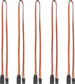 5 Pack 500mm JR Style Servo Extension Cable 22 AWG Silicone Wire