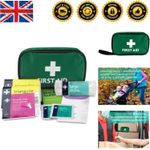 Travel-Ready HSE First Aid Kit for 1 Person - Green Pocket Pouch with Essentials