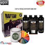 RAPTOR Tintable 3.8l KIT (4 Bottles) UPOL + PAINT 400ml (RAL 6003 OLIVE GREEN)
