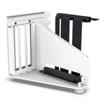 NZXT Vertical GPU Mounting Kit, White, inc 175mm PCIe 4.0 Riser Cable, Steel Bra