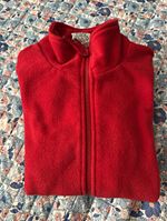 Zecco Unisex Kids Red Fleece Full Zip Jacket Long Sleeve Size 9-10Y FF1118