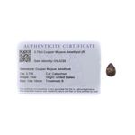 4cts Copper Mojave Amethyst 14x10mm Pear - Certificate - Jewellery Maker