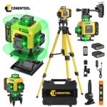 Laser Level 4D 16 Lines 360° Green Auto Self Leveling Rotary Cross Measure Set
