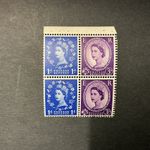 Wilding Booklet Pane SB37 I (1/2v) Perf  watermark right 
