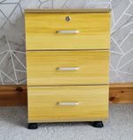 3 Drawer Wooden Bedside Cabinet Furniture Storage Nightstand SideTable