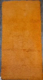 Vintage Big Bright Orange 70s Rug, Retro 76" x 40"