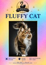FLUFFY CAT 1159 - Chart Counted Cross Stitch Pattern Needlework craft