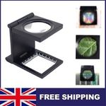 1pc 10X Cloth Magnifier Magnifying Folding-Glass Lens-Linen Tester Cloth Metal