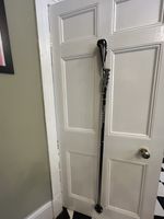 Ski Poles Black With Silver Trim Light weight 50-inch (125cm) Aluminium