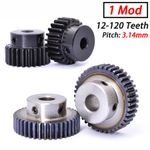 1 Mod 45# Steel Pinion Spur Gears 12-120 Teeth 5-16mm Bore With Screw Hard Tooth