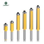 8mm Shank Flush Trim Router Bit Set Straight Cutter 12.7/25.4/40/50.8/63/76mm