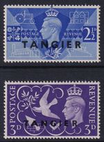 Morocco Agencies SG253-SG254 Victory Peace TANGIER KGVI Set 1946 Unmounted Mint