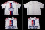 Lyon  White Shirt Ligue 1 French Football Jersey