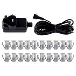 SET OF 20 - 15mm IP67 ROUND COOL WHITE LED DECKING / GROUND / PLINTH LIGHT KIT