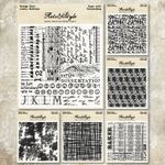 Retro Background Clear Rubber Stamps Journal Card Making Scrapbook Paper Craft