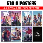 GTA 6 Poster GTA VI Landscape Portrait Promo Game Poster A0 A1 A2 A3 A4