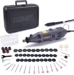 63Pcs Rotary Tool Set 3.2mm 1/8" Chuck 32000RPM 6 Speeds with FlexShaft and Case