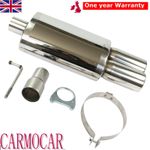 SPORTS TWIN EXHAUST BACK BOX FOR MERCEDES CLK SLK C CLASS ML E STAINLESS STEEL