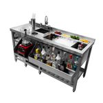 Deluxe Cocktail Bar Station Stainless Steel Insulated Ice Well