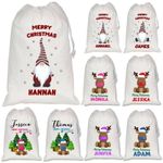 Christmas Sack Personalised Name Christmas Stocking Santa White Sack Xmas Gift