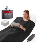biomode Infrared Sauna Blanket Black 183x80cm Timer Control Panel Travel Bag