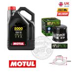 Yamaha Tenere 700 Oil Service Kit Motul 5000 10W40 4L HiFlo HF204 + Washer