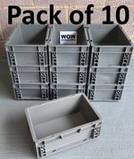 Job lot  10 x euro boxes plastic storage bins boxes garage workshop craft hobby