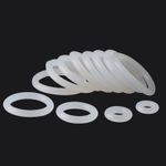 Wire Dia. 3.5 / 5.0 mm Food Grade Silicone Rubber Seal O-Ring White OD 12~100mm