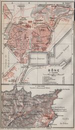 BÔNE (ANNABA) antique town city plan & environs. Algeria carte 1911 old map