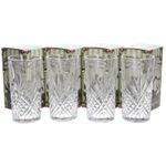 Hendricks gin glasses crystal cut design collectables set of 4 mancave