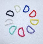 20mm Plastic D Ring x 10 Black Clear Cream Red Blue Pink Green Purple Yellow Bag