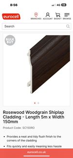 RoseWood Shiplap wall cladding boards 