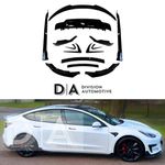 BODY KIT FOR TESLA MODEL 3 BODYKIT FRONT LIP DIFFUSER SIDE SKIRT GLOSS BLACK 17+