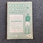 Yeovil v Chelmsford 25/01/58 Southern League