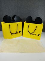 2 Disney Store x Selfridges Exclusive Small Mickey Mouse paper carrier gift Bag 