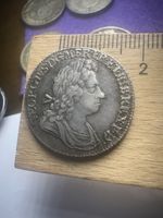 George I Silver Shilling South Sea Company 1723 Early Milled EF