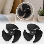2X 7 Inch Plastic Fan Blade Circulation Fan Blade Replacement Black