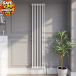 Traditional Colosseum Vertical Double Bar Column Radiator 1800 x 380mm White