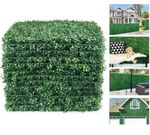 6PCS Artificial Plant Wall Fence Panel Decor Greenery Hedge Grass 20" x 20"