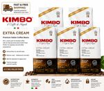 Kimbo Extra Cream Coffee Beans 1kg (Pack of 4)