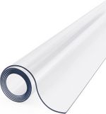 PVC Table Protector/Cover Transparent 2mm Thickness Soft Plastic 120/100cm Wide