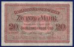 Lithuania German Occupation WWI Kowno 1918 20 Mark Banknote (Ref. b1692)