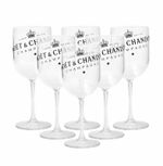 Moet & Chandon Champagne Goblets/Glasses Clear Ice Imperial Acrylic  - Set of 6