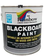 WOOD & METAL Black RAINBOW CHALK CHALKBOARD BLACKBOARD PAINT  2.5L LITRE BLACK